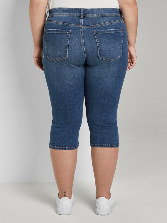 Slim Fit Capri Jeans - Frauen - Used Mid Stone Blue Denim Slim Fit Capri Jeans - Frauen - Used Mid Stone Blue Denim - 2 - My True Me