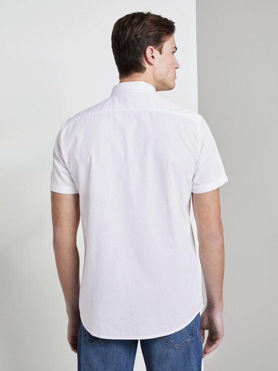 Strukturiertes Kurzarmhemd mit Brusttasche - Männer - Whisper-White Strukturiertes Kurzarmhemd mit Brusttasche - Männer - Whisper-White - 2 - TOM TAILOR Denim