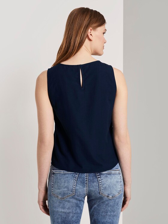 Top met knoopdetail - Vrouwen - Real Navy Blue Top met knoopdetail - Vrouwen - Real Navy Blue - 2 - TOM TAILOR Denim