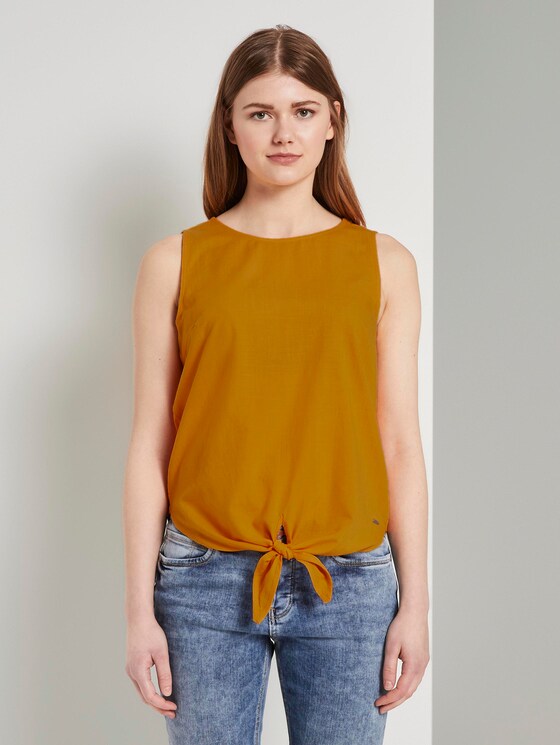 Top mit Knoten-Detail - Frauen - orange yellow Top mit Knoten-Detail - Frauen - orange yellow - 1 - TOM TAILOR Denim