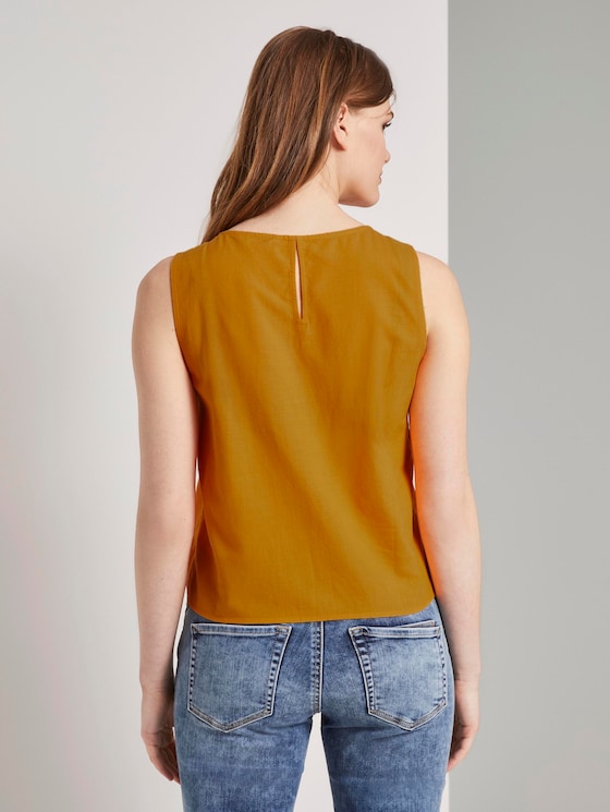 Top mit Knoten-Detail - Frauen - orange yellow Top mit Knoten-Detail - Frauen - orange yellow - 2 - TOM TAILOR Denim