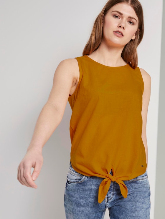 Top mit Knoten-Detail - Frauen - orange yellow Top mit Knoten-Detail - Frauen - orange yellow - 5 - TOM TAILOR Denim