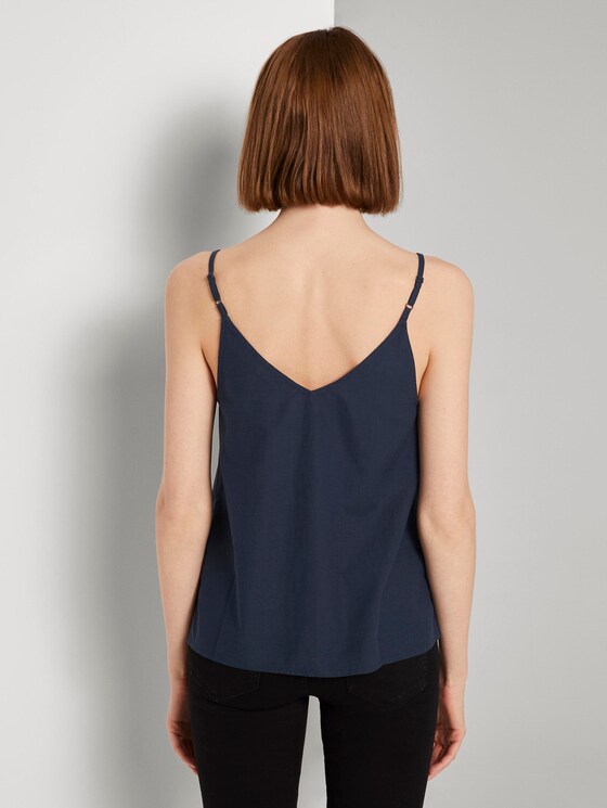 Top mit V-Ausschnitt - Frauen - Real Navy Blue Top mit V-Ausschnitt - Frauen - Real Navy Blue - 2 - TOM TAILOR Denim