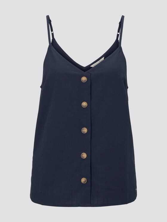 Top mit V-Ausschnitt - Frauen - Real Navy Blue Top mit V-Ausschnitt - Frauen - Real Navy Blue - 7 - TOM TAILOR Denim