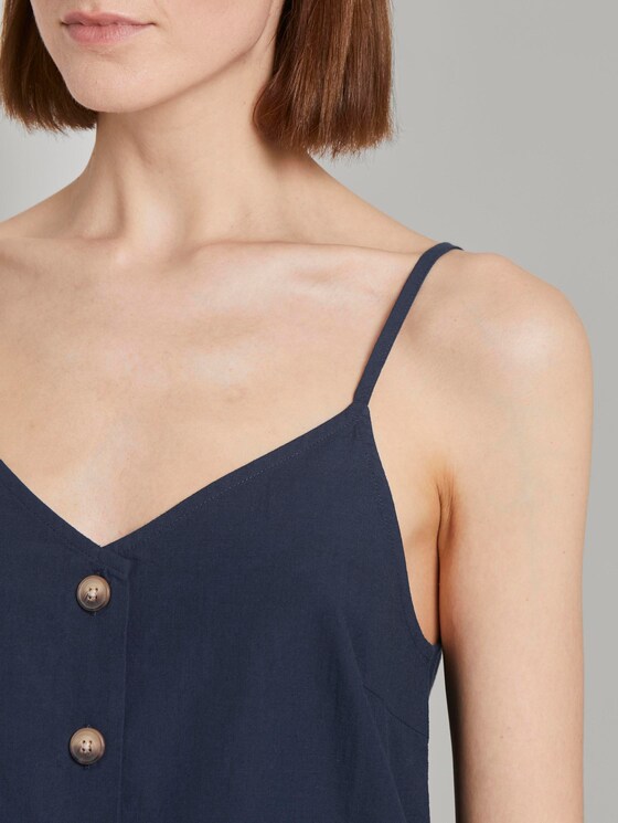 Top mit V-Ausschnitt - Frauen - Real Navy Blue Top mit V-Ausschnitt - Frauen - Real Navy Blue - 9 - TOM TAILOR Denim