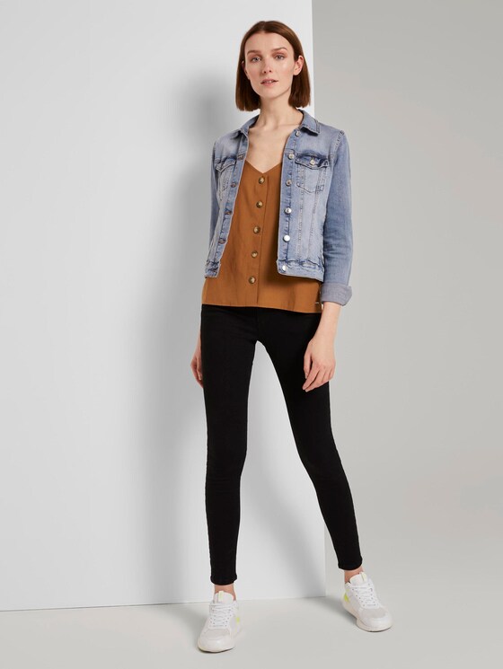 Top mit V-Ausschnitt - Frauen - mango brown Top mit V-Ausschnitt - Frauen - mango brown - 3 - TOM TAILOR Denim