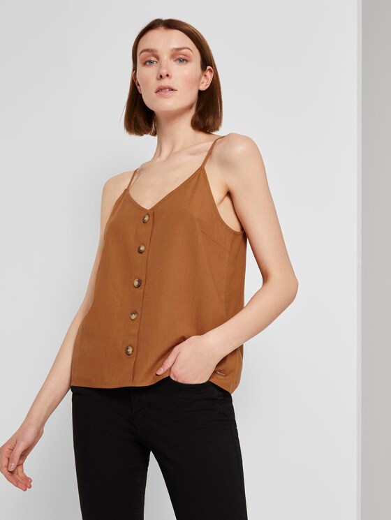 Top mit V-Ausschnitt - Frauen - mango brown Top mit V-Ausschnitt - Frauen - mango brown - 5 - TOM TAILOR Denim