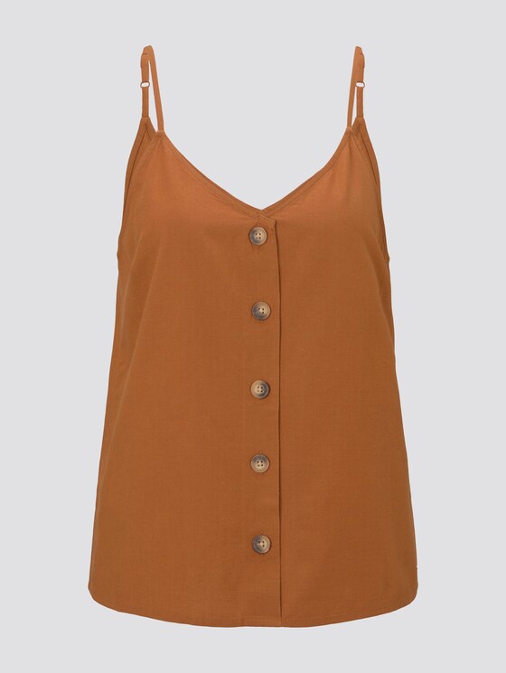 Top mit V-Ausschnitt - Frauen - mango brown Top mit V-Ausschnitt - Frauen - mango brown - 7 - TOM TAILOR Denim