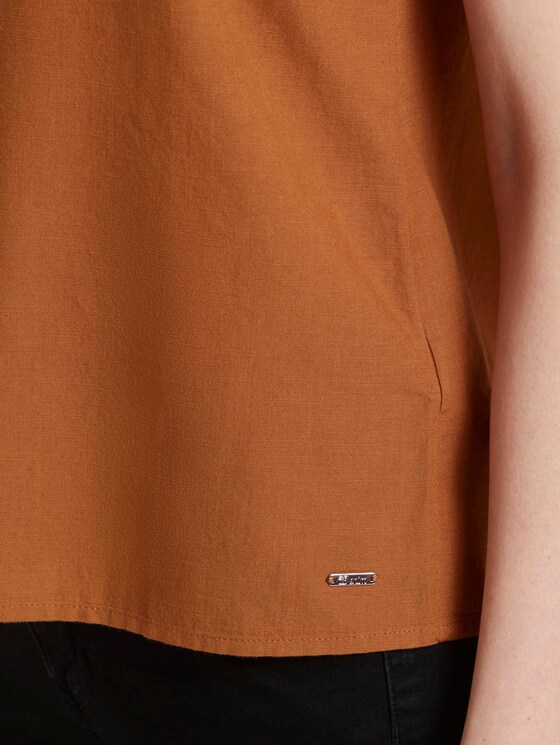 Top mit V-Ausschnitt - Frauen - mango brown Top mit V-Ausschnitt - Frauen - mango brown - 9 - TOM TAILOR Denim