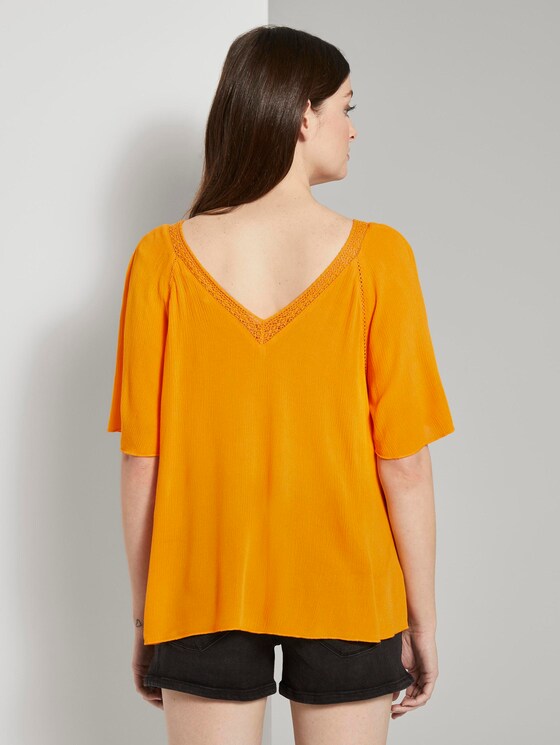 Bluse aus Viskose-Crêpe in A-Shape - Frauen - orange yellow Bluse aus Viskose-Crêpe in A-Shape - Frauen - orange yellow - 2 - TOM TAILOR Denim