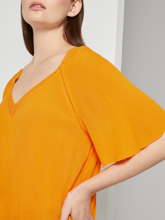 Bluse aus Viskose-Crêpe in A-Shape - Frauen - orange yellow Bluse aus Viskose-Crêpe in A-Shape - Frauen - orange yellow - 9 - TOM TAILOR Denim
