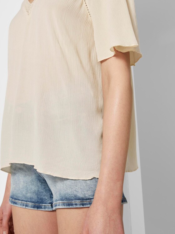 Bluse aus Viskose-Crêpe in A-Shape - Frauen - soft creme beige Bluse aus Viskose-Crêpe in A-Shape - Frauen - soft creme beige - 10 - TOM TAILOR Denim