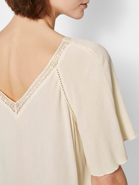 Bluse aus Viskose-Crêpe in A-Shape - Frauen - soft creme beige Bluse aus Viskose-Crêpe in A-Shape - Frauen - soft creme beige - 9 - TOM TAILOR Denim