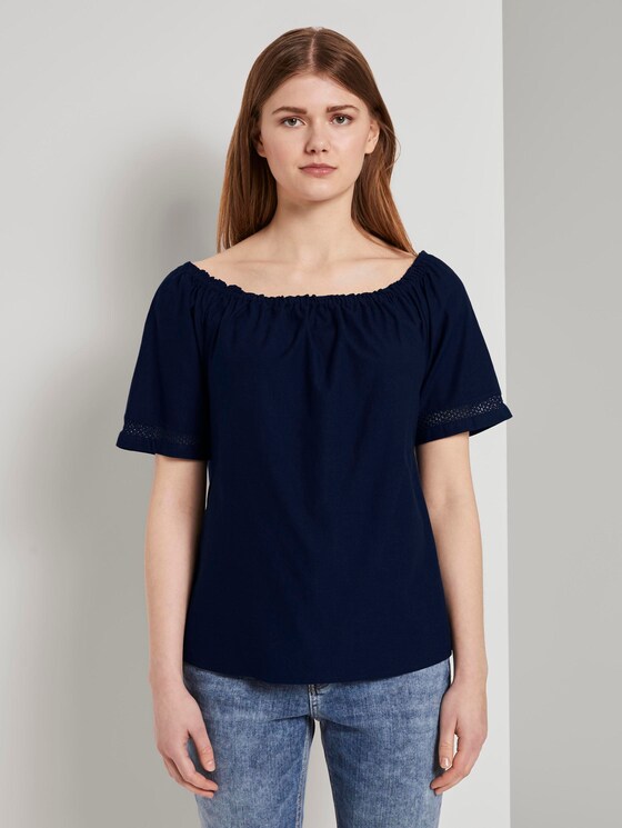 Carmenbluse - Frauen - Real Navy Blue Carmenbluse - Frauen - Real Navy Blue - 1 - TOM TAILOR Denim