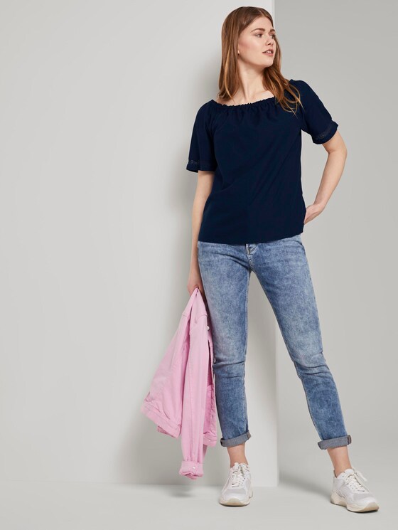 Carmenbluse - Frauen - Real Navy Blue Carmenbluse - Frauen - Real Navy Blue - 3 - TOM TAILOR Denim