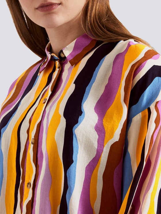 Gemusterte Oversized Bluse - Frauen - wavy multicolor stripes Gemusterte Oversized Bluse - Frauen - wavy multicolor stripes - 9 - TOM TAILOR Denim