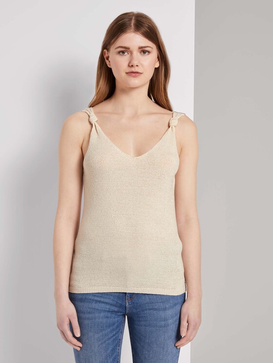 Top with knot details - Women - soft creme beige Top with knot details - Women - soft creme beige - 1 - TOM TAILOR Denim