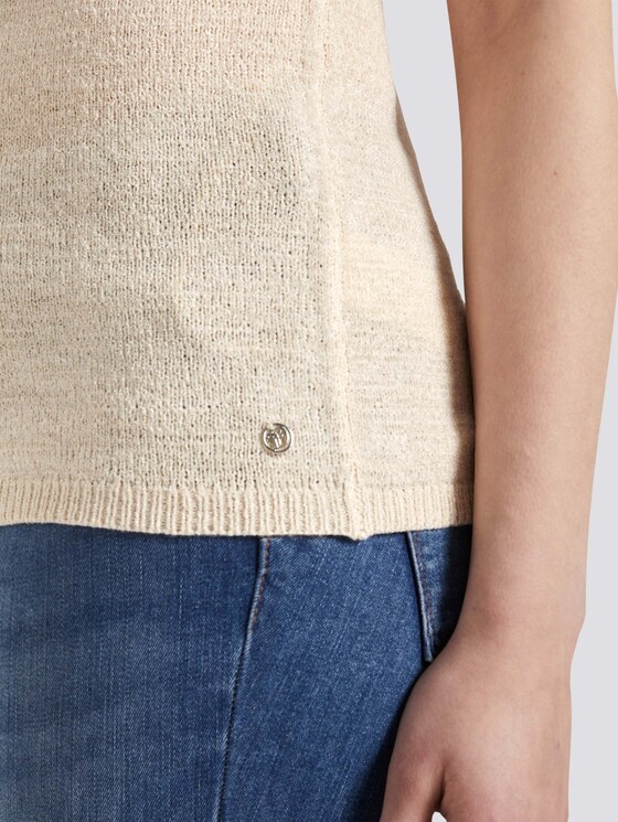 Top with knot details - Women - soft creme beige Top with knot details - Women - soft creme beige - 10 - TOM TAILOR Denim