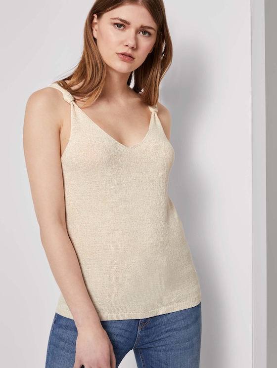 Top with knot details - Women - soft creme beige Top with knot details - Women - soft creme beige - 5 - TOM TAILOR Denim