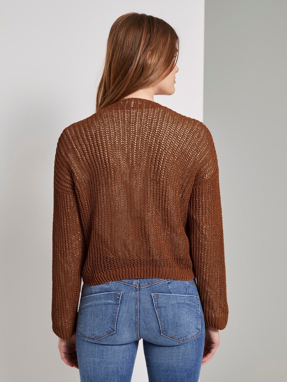 Cardigan with an open cut - Women - mango brown Cardigan with an open cut - Women - mango brown - 2 - TOM TAILOR Denim