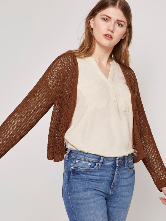 Cardigan with an open cut - Women - mango brown Cardigan with an open cut - Women - mango brown - 5 - TOM TAILOR Denim