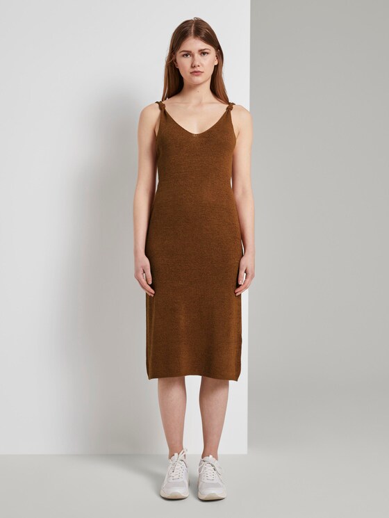 Dress with knotted details - Women - mango brown Dress with knotted details - Women - mango brown - 1 - TOM TAILOR Denim