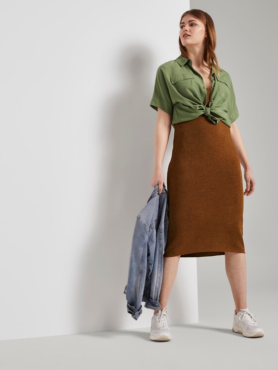 Dress with knotted details - Women - mango brown Dress with knotted details - Women - mango brown - 3 - TOM TAILOR Denim