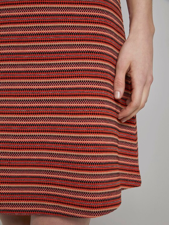 Gemustertes Kleid mit Schulter-Detail - Frauen - red structure Gemustertes Kleid mit Schulter-Detail - Frauen - red structure - 10 - TOM TAILOR
