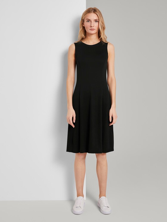 Jurk uit jersey met Weense naden - Vrouwen - Deep Black Jurk uit jersey met Weense naden - Vrouwen - Deep Black - 1 - TOM TAILOR