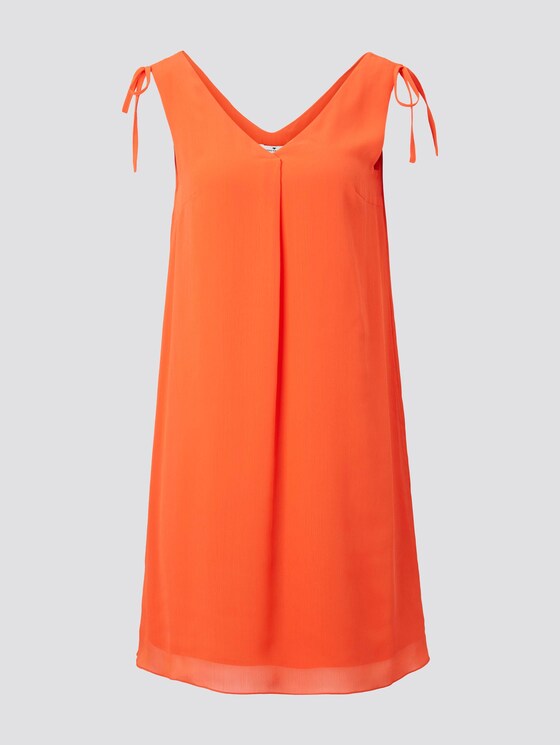 Ärmelloses Chiffon-Kleid mit Schulter-Detail - Frauen - strong flame orange Ärmelloses Chiffon-Kleid mit Schulter-Detail - Frauen - strong flame orange - 7 - TOM TAILOR