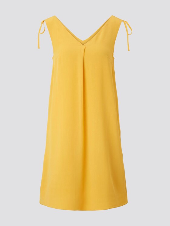 Ärmelloses Chiffon-Kleid mit Schulter-Detail (gelb) - von ...