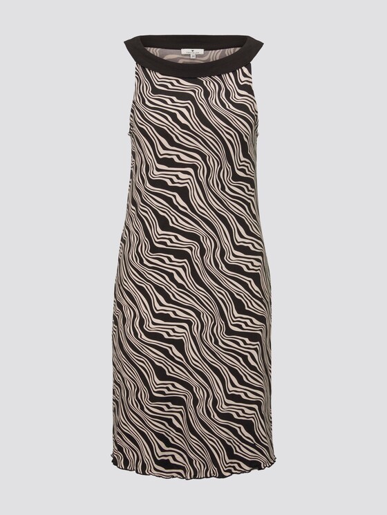 Ärmelloses Neckholder-Kleid mit Print - Frauen - black wavy design Ärmelloses Neckholder-Kleid mit Print - Frauen - black wavy design - 7 - TOM TAILOR