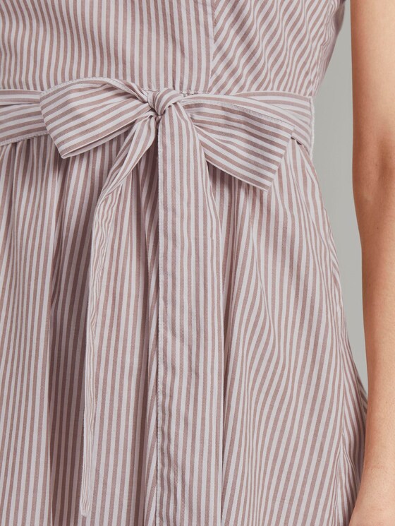 Sommerliches Kleid mit Streifenmuster - Frauen - brown white vertical stripe Sommerliches Kleid mit Streifenmuster - Frauen - brown white vertical stripe - 10 - TOM TAILOR