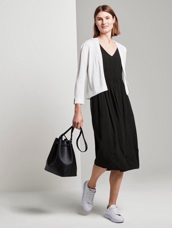 Midikleid mit Smocking-Detail - Frauen - Deep Black Midikleid mit Smocking-Detail - Frauen - Deep Black - 3 - TOM TAILOR