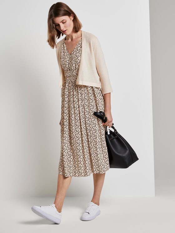 Midikleid mit Smocking-Detail - Frauen - vanilla monkey small design Midikleid mit Smocking-Detail - Frauen - vanilla monkey small design - 3 - TOM TAILOR