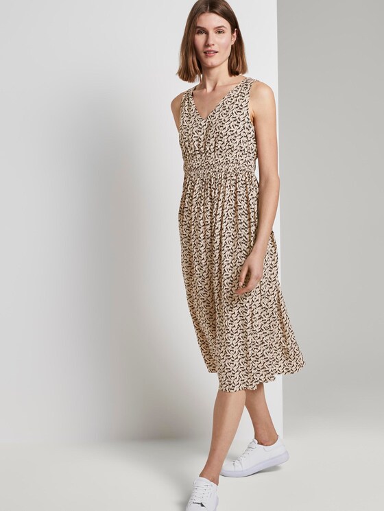 Midikleid mit Smocking-Detail - Frauen - vanilla monkey small design Midikleid mit Smocking-Detail - Frauen - vanilla monkey small design - 5 - TOM TAILOR