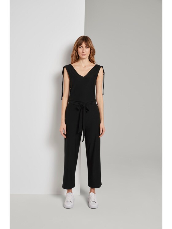 Culotte-Jumpsuit mit Schleifendetail - Frauen - deep black Culotte-Jumpsuit mit Schleifendetail - Frauen - deep black - 1 - TOM TAILOR