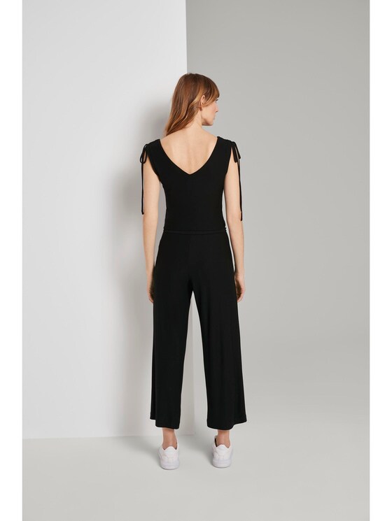 Culotte-Jumpsuit mit Schleifendetail - Frauen - deep black Culotte-Jumpsuit mit Schleifendetail - Frauen - deep black - 2 - TOM TAILOR