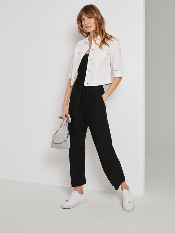 Culotte-Jumpsuit mit Schleifendetail - Frauen - deep black Culotte-Jumpsuit mit Schleifendetail - Frauen - deep black - 3 - TOM TAILOR