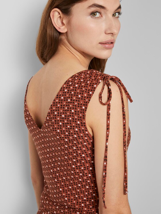 Culotte-Jumpsuit mit Schleifendetail - Frauen - brown geometric design Culotte-Jumpsuit mit Schleifendetail - Frauen - brown geometric design - 9 - TOM TAILOR