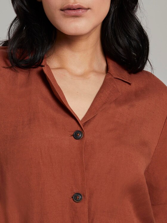 Short utility jumpsuit with a lapel collar - Women - Goji Orange Short utility jumpsuit with a lapel collar - Women - Goji Orange - 10 - TOM TAILOR