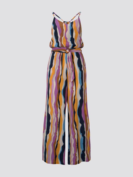 Patterned jumpsuit - Women - wavy multicolor stripes Patterned jumpsuit - Women - wavy multicolor stripes - 7 - TOM TAILOR Denim