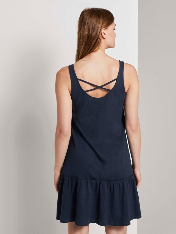 Kleid mit Rücken-Detail und Rüschung - Frauen - Real Navy Blue Kleid mit Rücken-Detail und Rüschung - Frauen - Real Navy Blue - 2 - TOM TAILOR Denim
