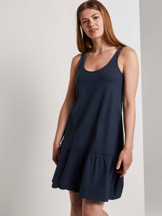 Kleid mit Rücken-Detail und Rüschung - Frauen - Real Navy Blue Kleid mit Rücken-Detail und Rüschung - Frauen - Real Navy Blue - 5 - TOM TAILOR Denim