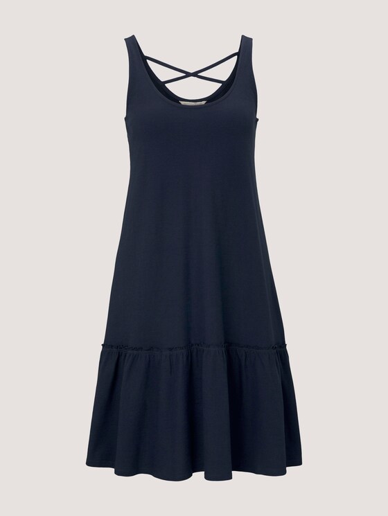 Kleid mit Rücken-Detail und Rüschung - Frauen - Real Navy Blue Kleid mit Rücken-Detail und Rüschung - Frauen - Real Navy Blue - 7 - TOM TAILOR Denim