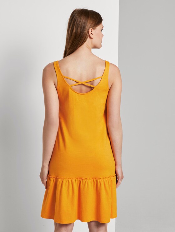 Kleid mit Rücken-Detail und Rüschung - Frauen - orange yellow Kleid mit Rücken-Detail und Rüschung - Frauen - orange yellow - 2 - TOM TAILOR Denim
