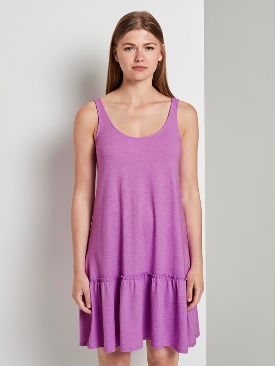 Kleid mit Rücken-Detail und Rüschung - Frauen - light berry Kleid mit Rücken-Detail und Rüschung - Frauen - light berry - 1 - TOM TAILOR Denim