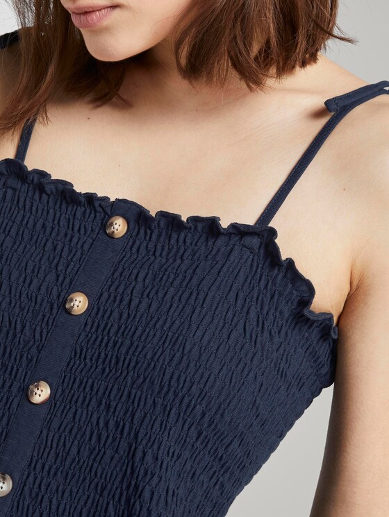 Midi dress with ruffles - Women - Real Navy Blue Midi dress with ruffles - Women - Real Navy Blue - 10 - TOM TAILOR Denim