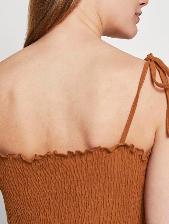Midikleid mit Raffungen - Frauen - mango brown Midikleid mit Raffungen - Frauen - mango brown - 9 - TOM TAILOR Denim