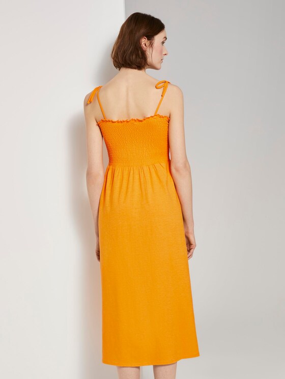 Midi dress with ruffles - Women - orange yellow Midi dress with ruffles - Women - orange yellow - 2 - TOM TAILOR Denim